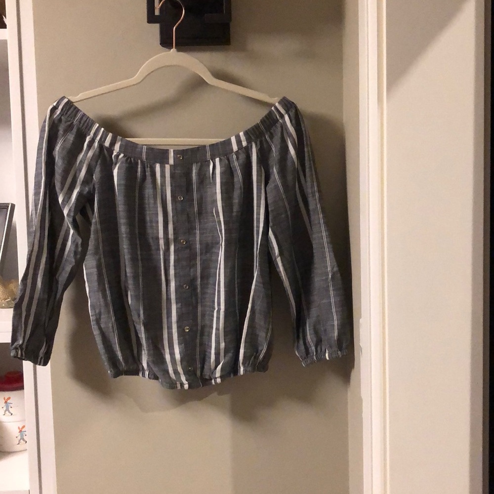 Dynamite | Off the Shoulder Striped Top